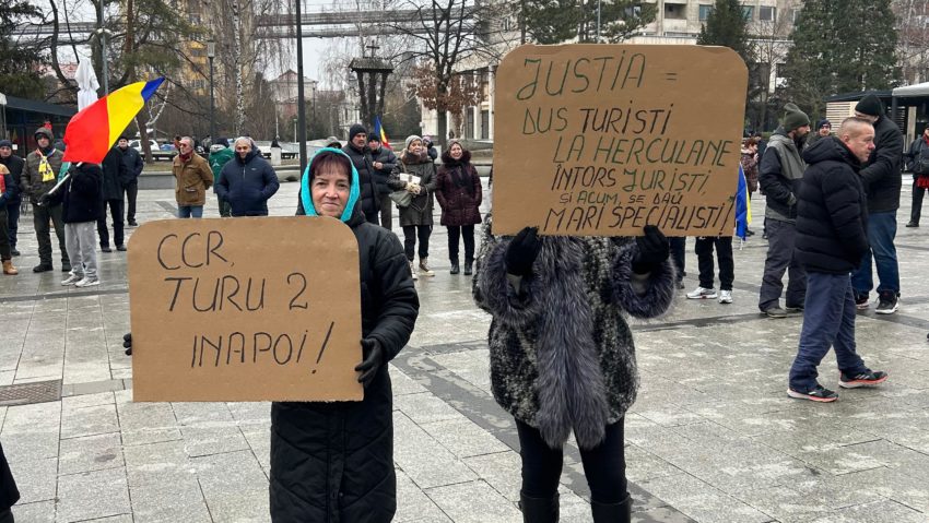 Protest AUR în centrul civic al Reşiţei!