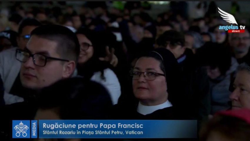 Sr. Mariana Muțiu – reprezentanta Diecezei Romano-Catolice de Timișoara se roagă la Vatican pentru sănătatea Suveranului Pontif