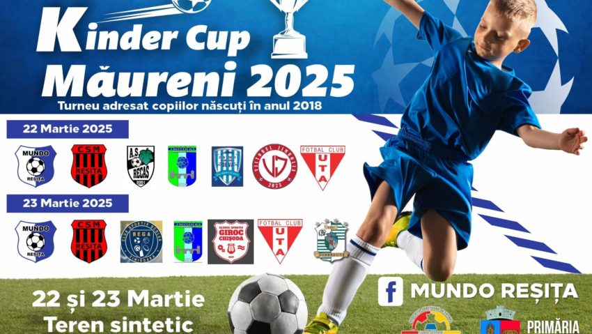 Kinder  Cup se întoarce la Măureni! La competiţie vor participa tinere speranţe ale fotbalului din cinci judeţe