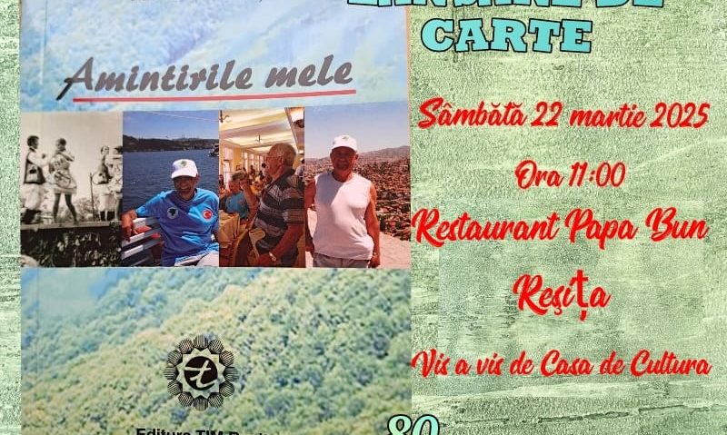 Lansare de carte: „Amintirile mele” de Avram Boța