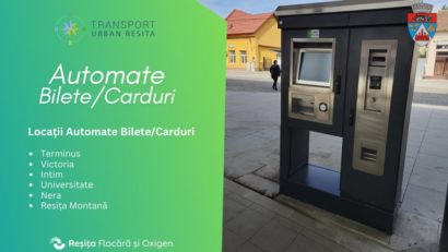 Automate de bilete şi carduri de călătorie, complet funcţionale în Reşiţa