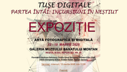 Expoziția „TUȘE DIGITALE. PARTEA ÎNTÂI: INCURSIUNI ÎN NEȘTIUT” – O incursiune inedită în arta digitală, la Muzeul Banatului Montan